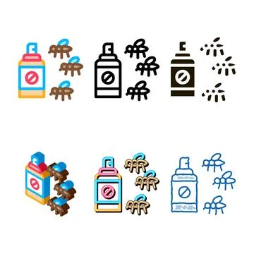 Mosquito spray icon clean vector outline Stock Illustration