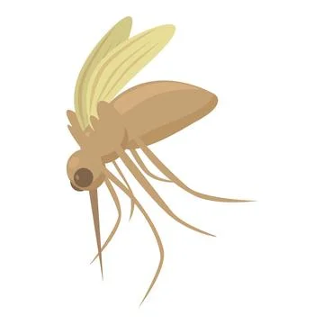 Mosquito spreading malaria disease while flying Stock Illustration