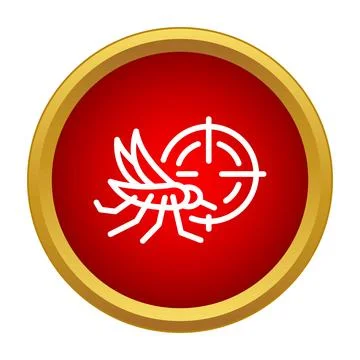 Mosquito target icon for pest control concept Stock Illustration