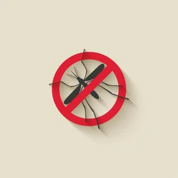 Mosquito warning sign Stock-Illustration