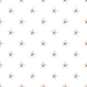 Mosquitoes forming a seamless pattern on a white background Stock Illustration