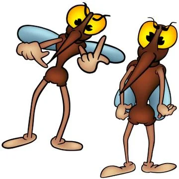 Mosquitoes Stock Illustration