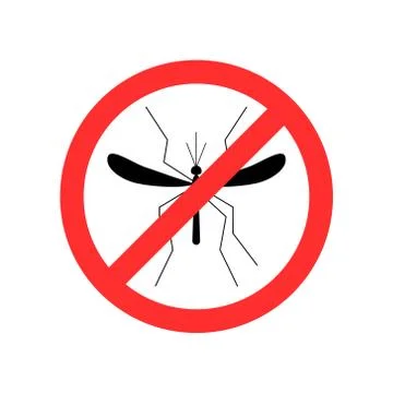 Mosquitoes stop sign vector Illustrazione stock