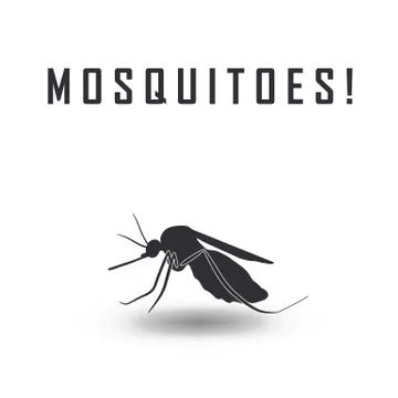 The mosquitoes stop sign - vector image of a mosquito and the risk of malaria Stock Illustration