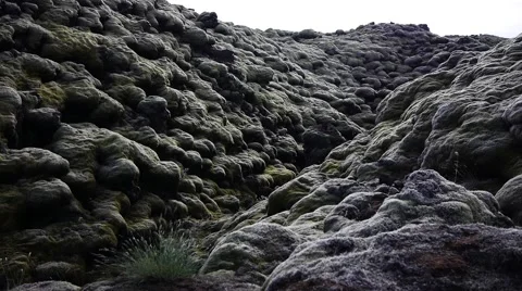 Moss Covered Eldhraun Lava Field Stock Footage 67801308