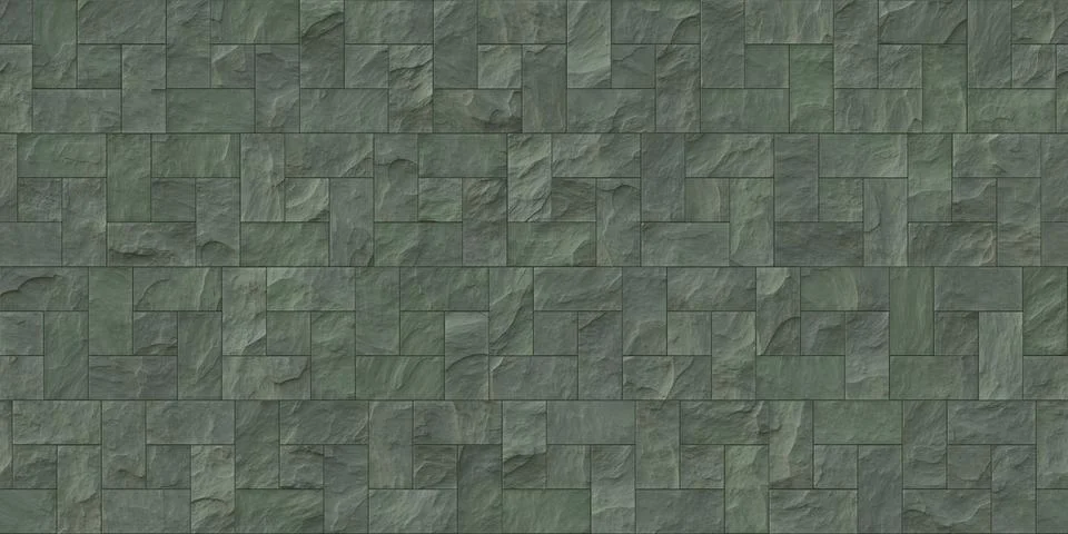 Moss Seamless Stone Cladding Texture Stock Illustration