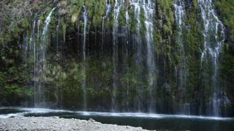 Mossbrae Falls Pan Stock Footage 37111122