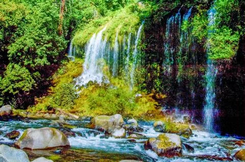 Mossbrae Falls Stock Photos