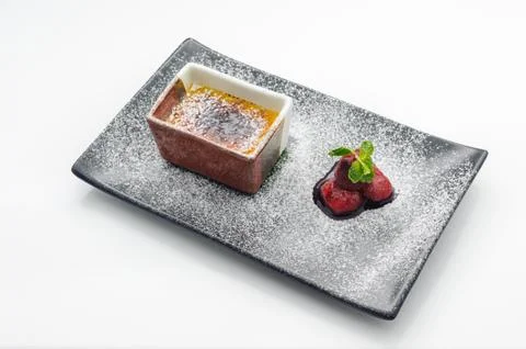 Mosse dessert with berries Stock Photos