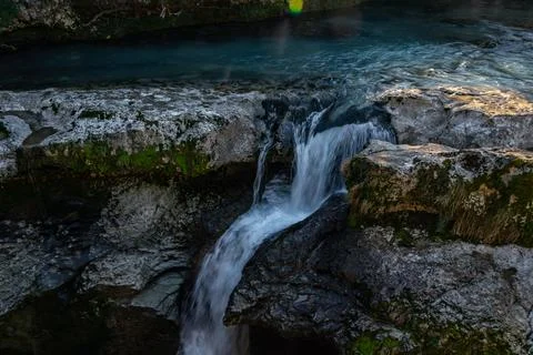 Mossy Canyon Cascade Stock-Fotos