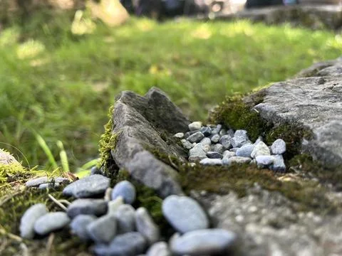Mossy Pebbles Foto stock