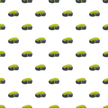 Mossy rock pattern creating natural seamless background Illustrazione stock