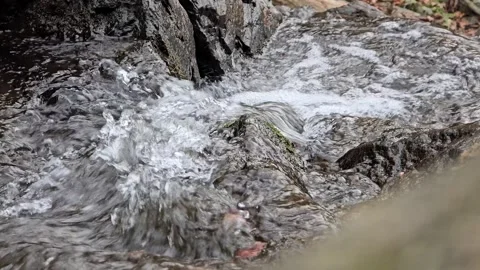 Mossy rock waterfall 4 60 fps Stock Footage 305018284