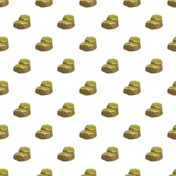 Mossy rocks creating natural seamless pattern background Stockillustratie