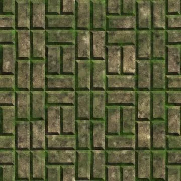 Mossy stone Stock Illustration