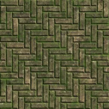 Mossy stone Stock Illustration