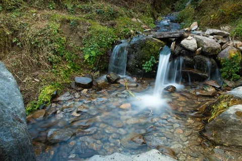 Mossy Stream silder Timelapse in Nepal Видео 87047678