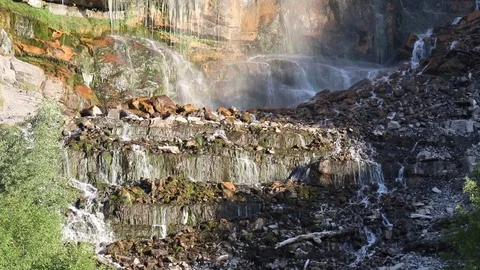 Mossy Waterfall Stock Footage 94221800