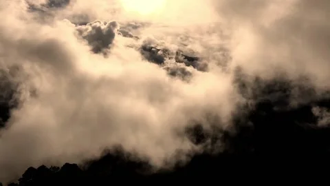 The Most Beautiful Clouds Time lapse Footage From Helambu Landscape NEPAL. Stock Footage 197069398