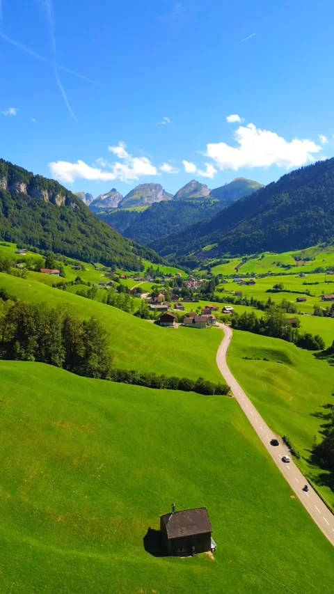 Most Beautiful Drone Shot View of Switzerland 動画素材 265083188