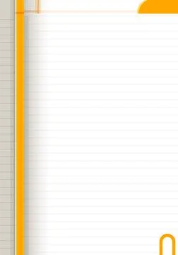 The most beautiful illustration of a notebook sheet Illustrazione stock