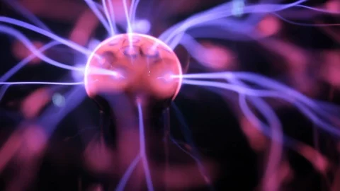 The most beautiful light. The plasma ball. Stock Footage 98715097