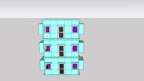 Most Beautiful Three Storried building Video stock 342932344
