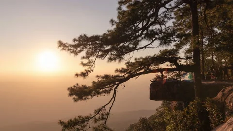 The most beautiful Viewpoint Phu Kradueng National Park,Thailand. Video stock 229749394