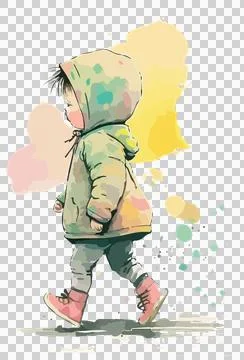 Most children will begin to walk somewhere between Walking Stock Illustration
