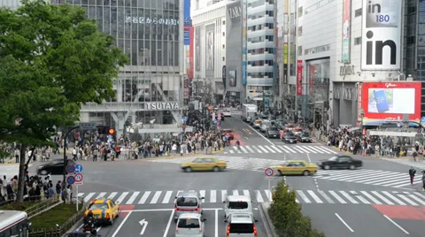 The most famous and busy district of Tokyo in Shibuya Stock Footage 39164792