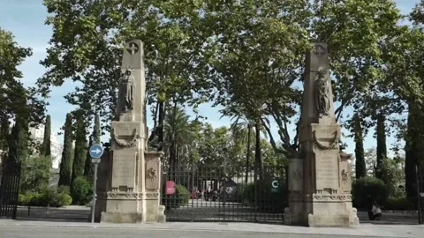 The most forward-thinking visit cemeteries in Barcelona to honor their deceased  Stock Footage 320256846