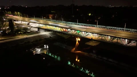 Most Gdanski in Warsaw night hyperlapse Stock-Footage 284824512