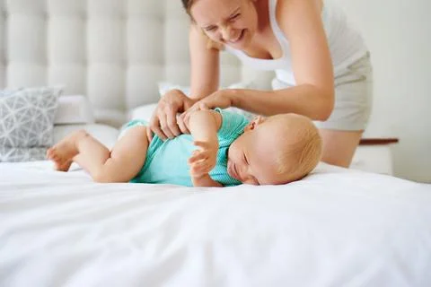 The most important time is bonding time Stock Photos
