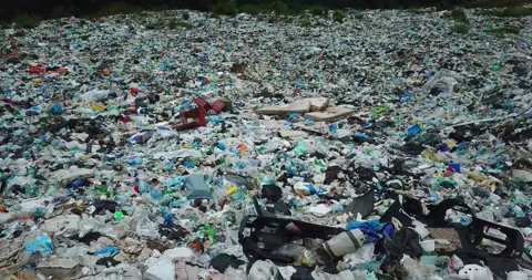 The most polluted beach in the Indian Ocean, plastic garbage on the coast Video stock 171668764
