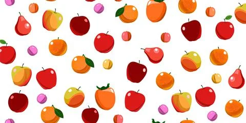 The most popular fruits are fruit trees in the tropics and temperate climates Stock Illustration
