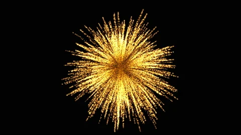 The most powerful explosion of fireworks on a black background with long rockets Stock Footage 106162589
