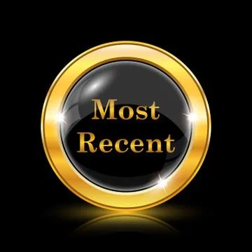 Most recent icon. Internet button on black background. EPS10 vector. 스톡 일러스트