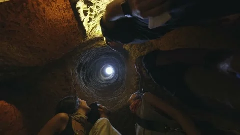 The Most Visited Underground Cities of Cappadocia. Turkey. 4K. Slow Stock Footage 170012876