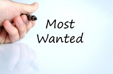 Most wanted text concept Stock Photos