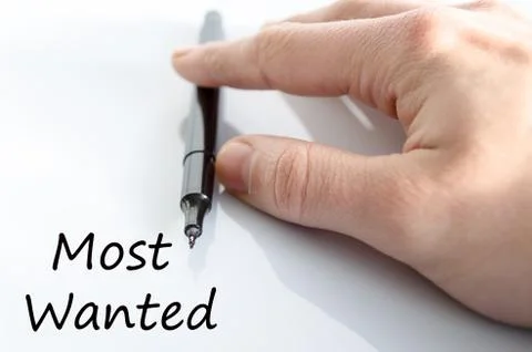 Most wanted text concept Stock Photos