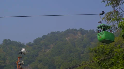 Most well known ropeway in indian city haridwar Stock Footage 221737585