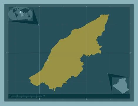 Mostaganem, Algeria. Solid color shape 스톡 일러스트