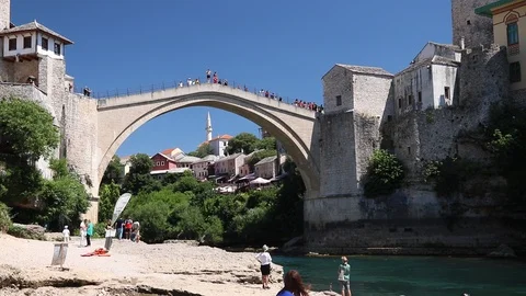 Mostar Bridge, Bosnia Stock Footage 116552492