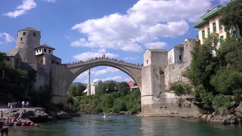 Mostar Bridge Stock Footage 79753913