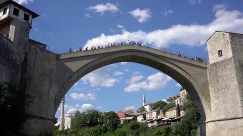 Mostar Bridge Stock Footage 79754119
