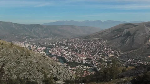 Mostar extreme long-shot 스톡 동영상 8658581