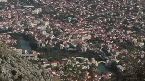Mostar. Pan. 3 스톡 동영상 8658525