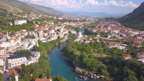 Mostar pan left Stock Footage 92852154
