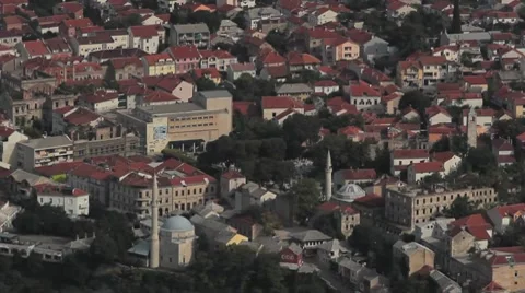 Mostar. Two Mosques 스톡 동영상 8658504