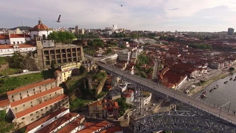 Mosteiro da Serra do Pilar, Porto, Portugal 17 may 2017 Stock Footage 75773874